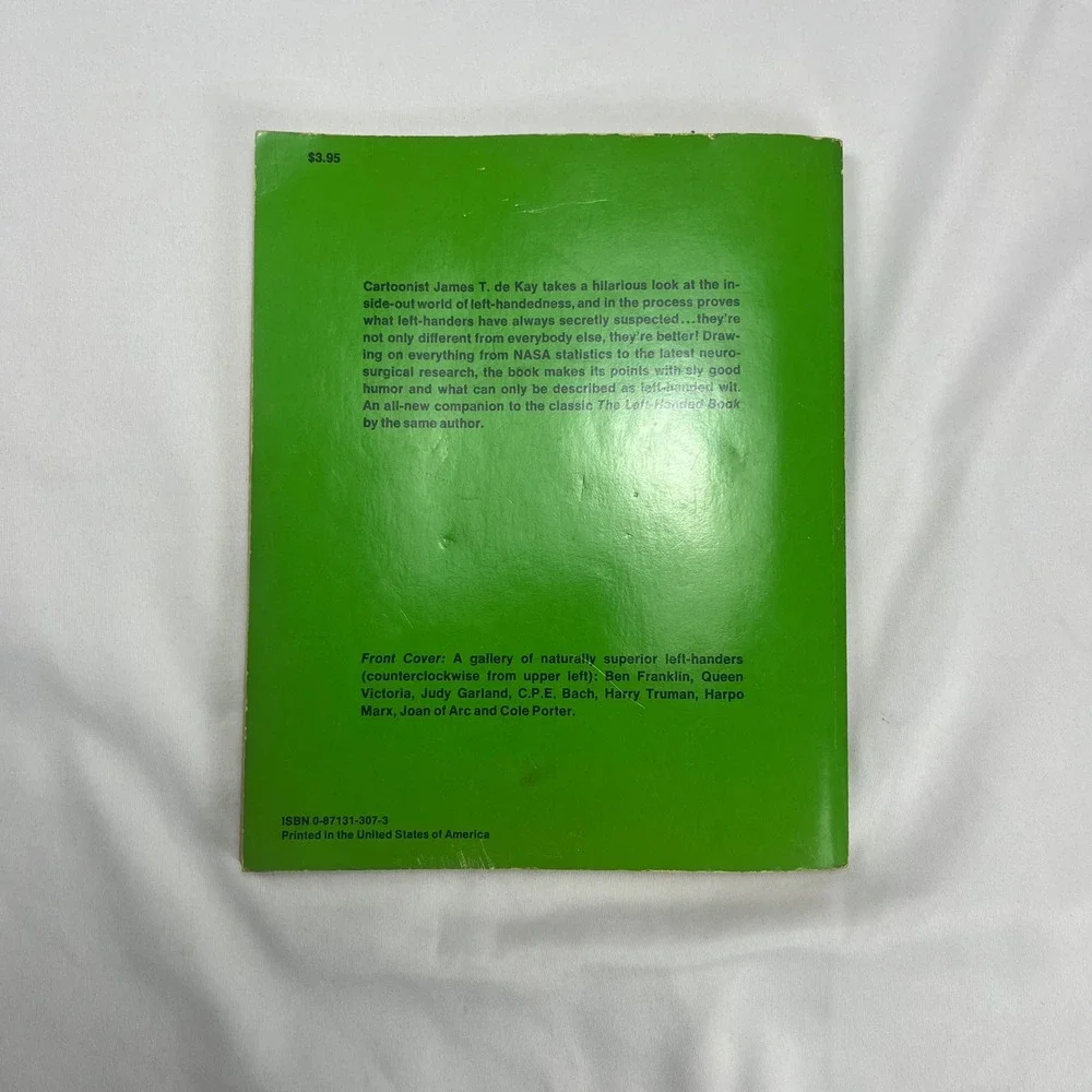M. Evans and Company Book The Natural Superiority of the Left-Hander Green Humor